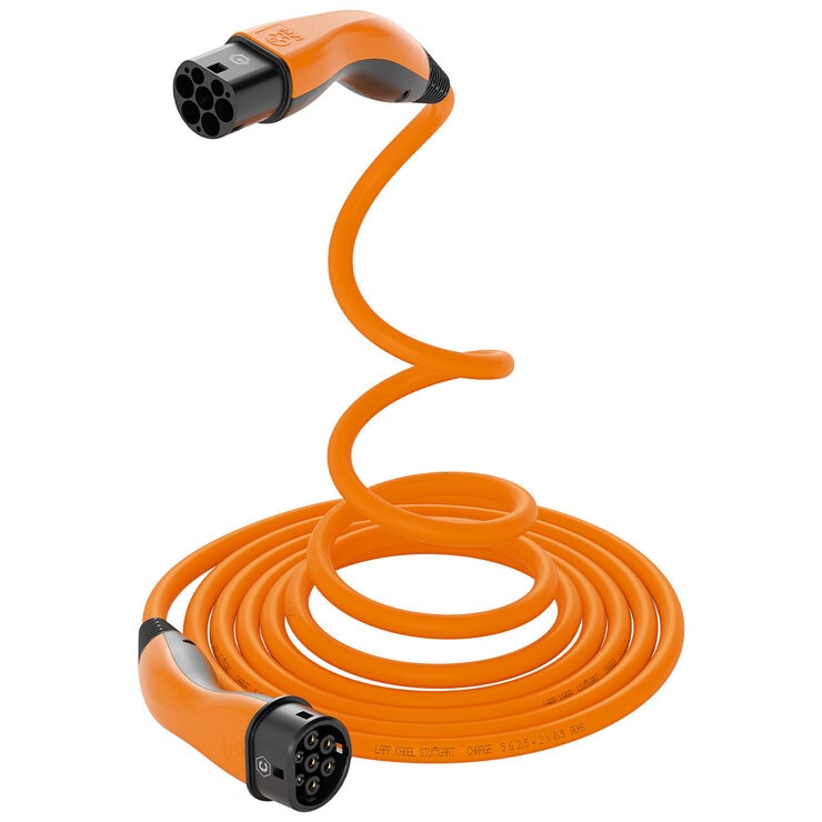 LAPP EV Helix Charge Cable Type 2 (11kW-3P-20A) 5M Orange/