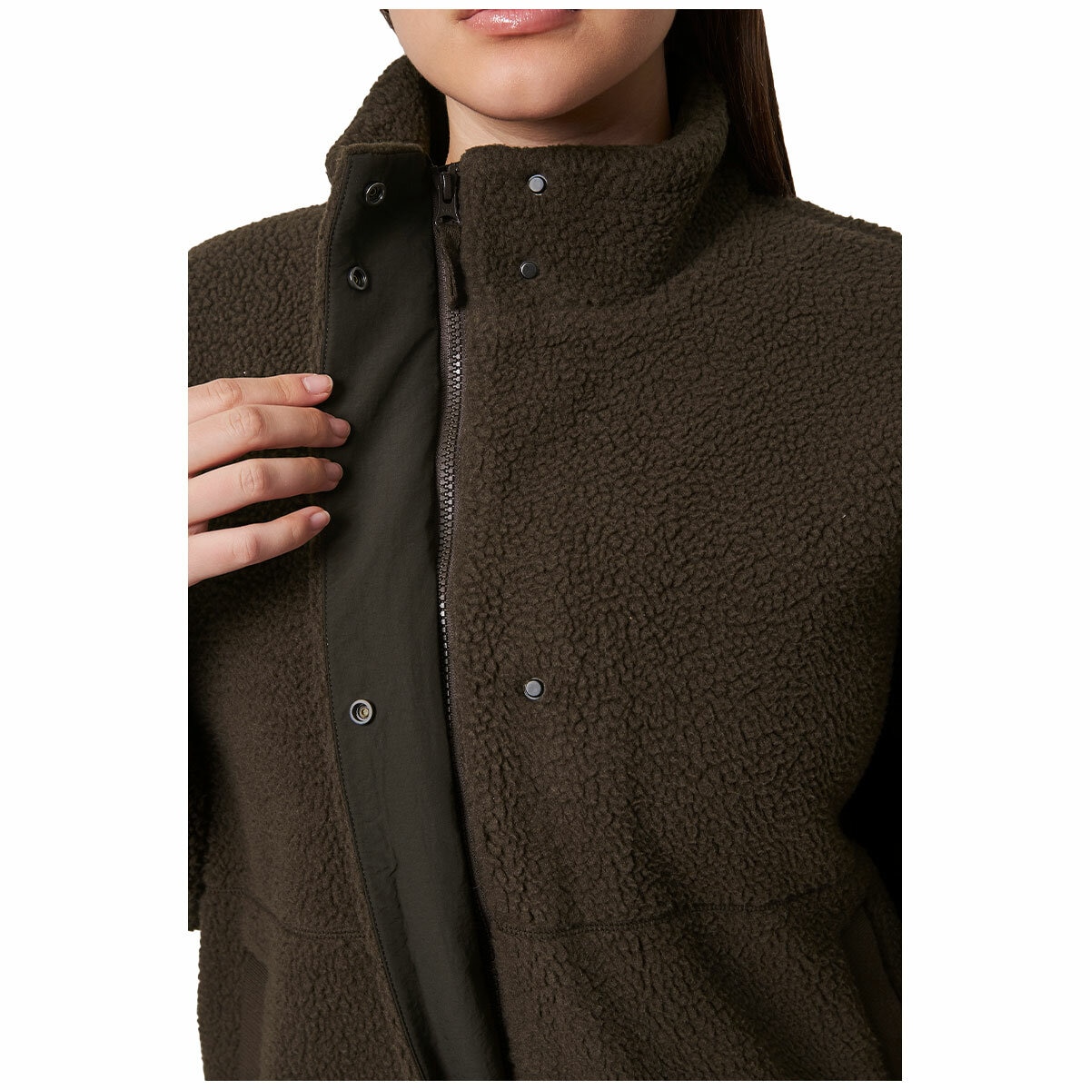 Mondetta Womens Sherpa Full Zip Fleece Jacket