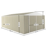 EasyShed Garage 6 x 3.75M Slate Grey