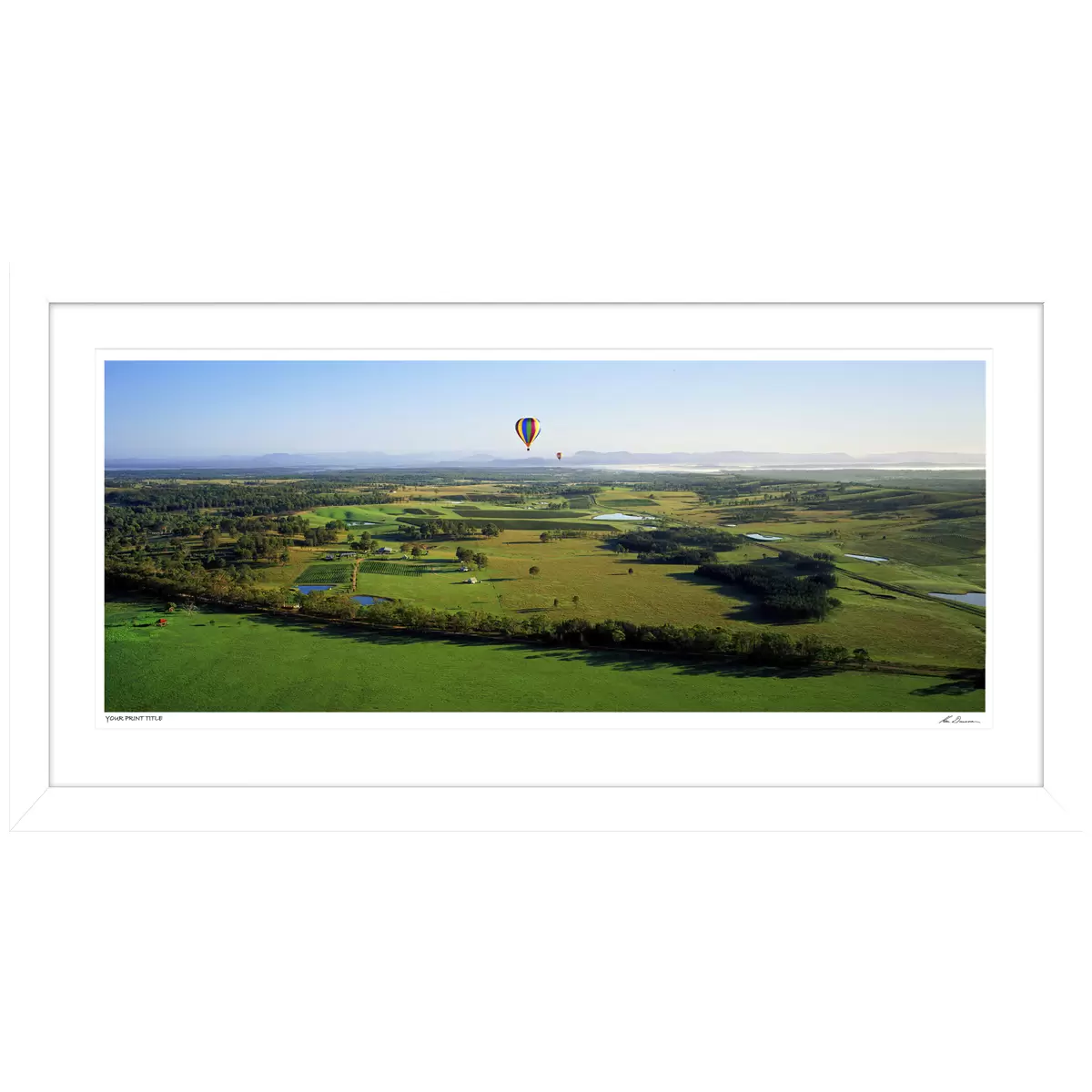 Ken Duncan 30 Inch Hunter Aerial, NSW Framed Print