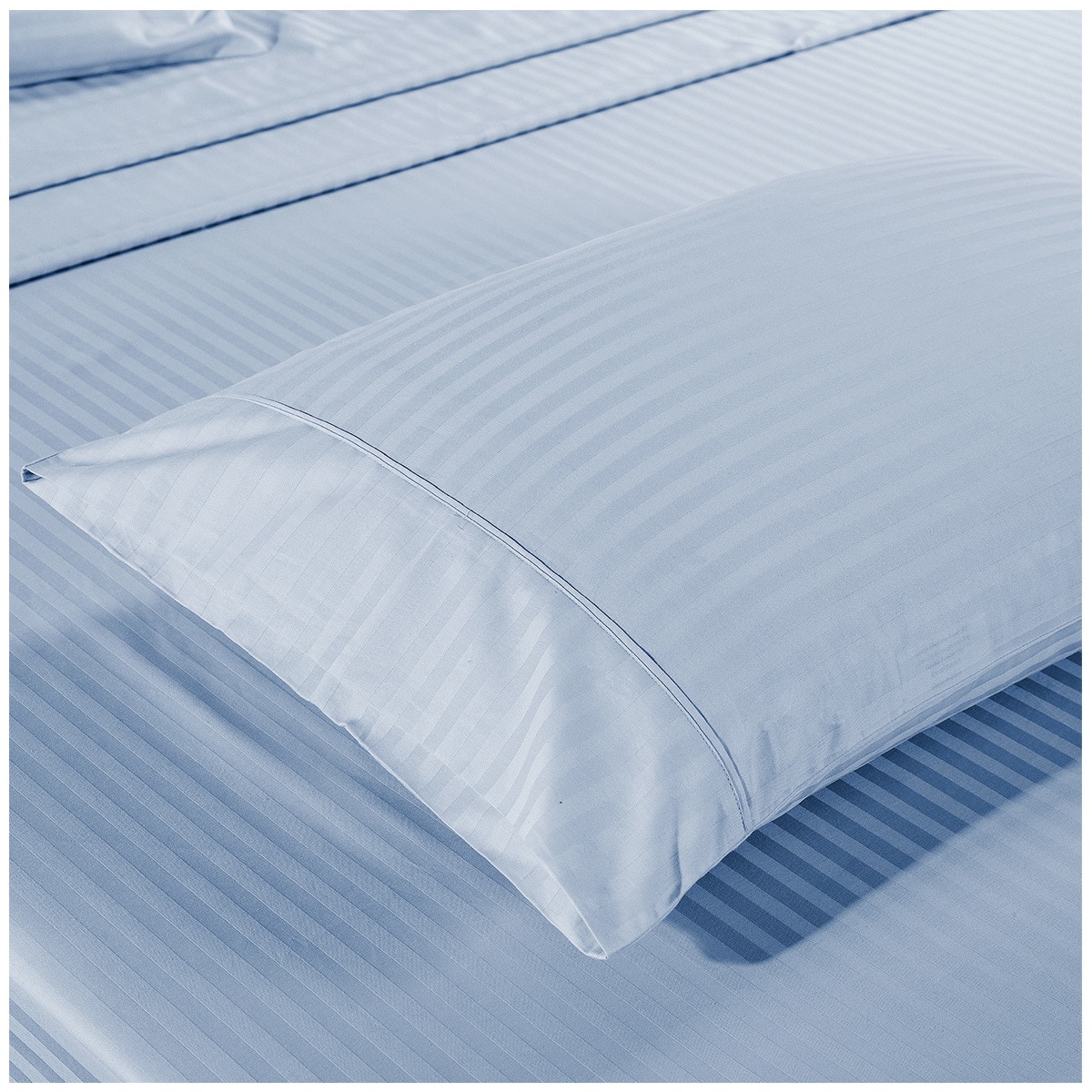 Sheet Set Stripes Queen - Chambray
