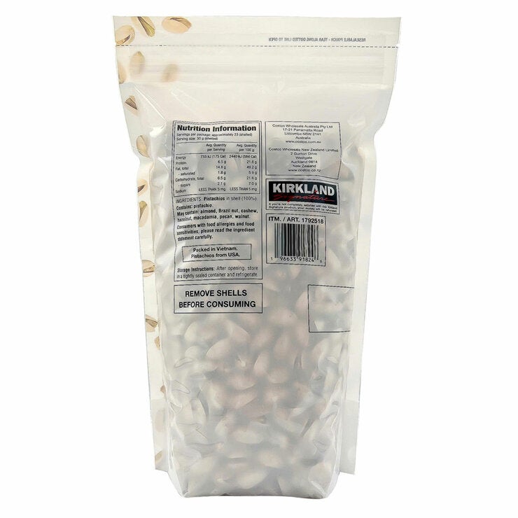Kirkland Signature Unsalted Pistachios 1.36kg Kirkland Signature Unsalted Pistachios 1.36kg