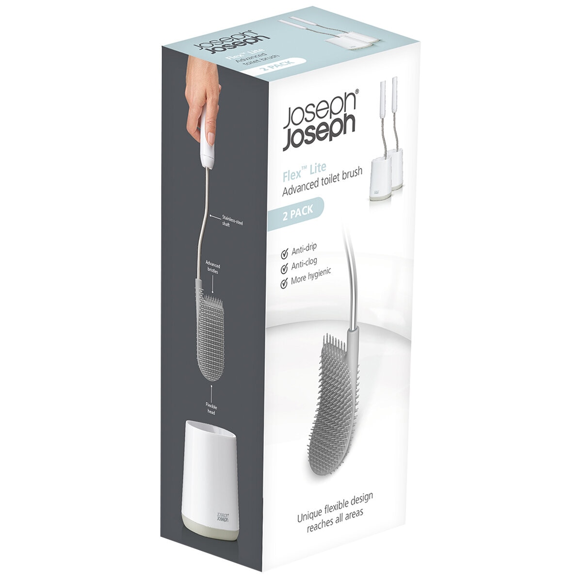 Joseph Joseph Flex Lite Toilet Brush 2 Pack