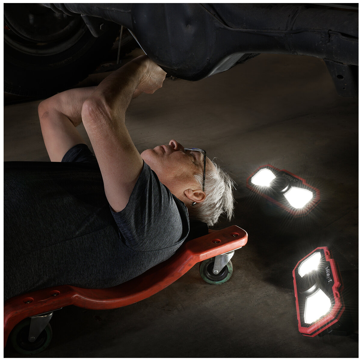 Hoodie Underhood Worklight with Bluetooth Speakers