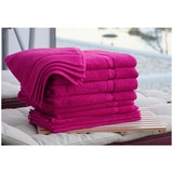 Kingtex Plain dyed 100% Combed Cotton towel range 550gsm Bath Sheet set 14 piece - Fuschia