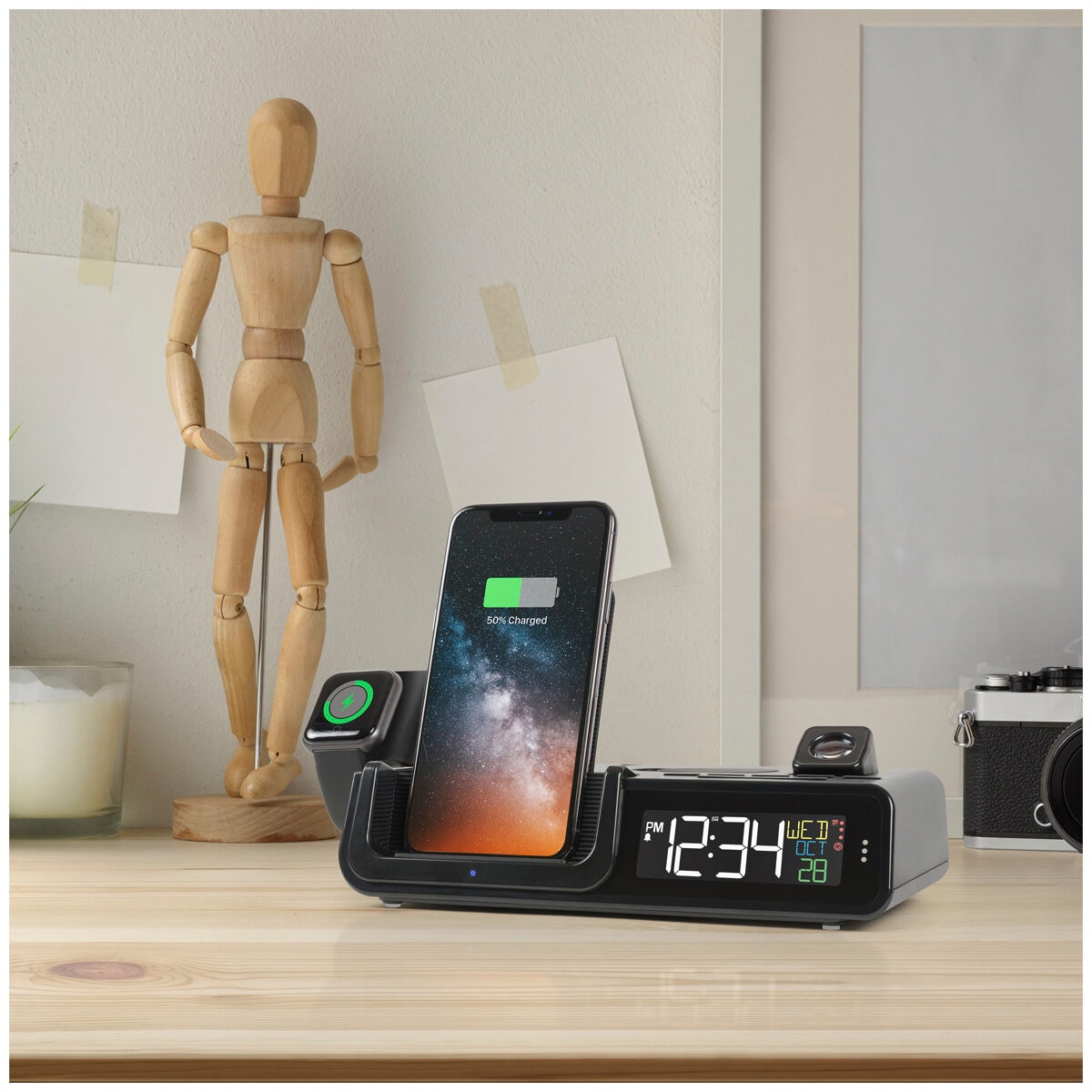 La Crosse Technology Alarm Clock with Wireless Charging