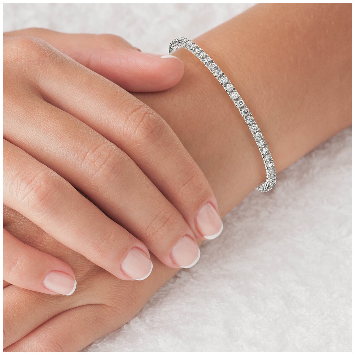 18KT White Gold 5.00ctw Diamond Tennis Bracelet