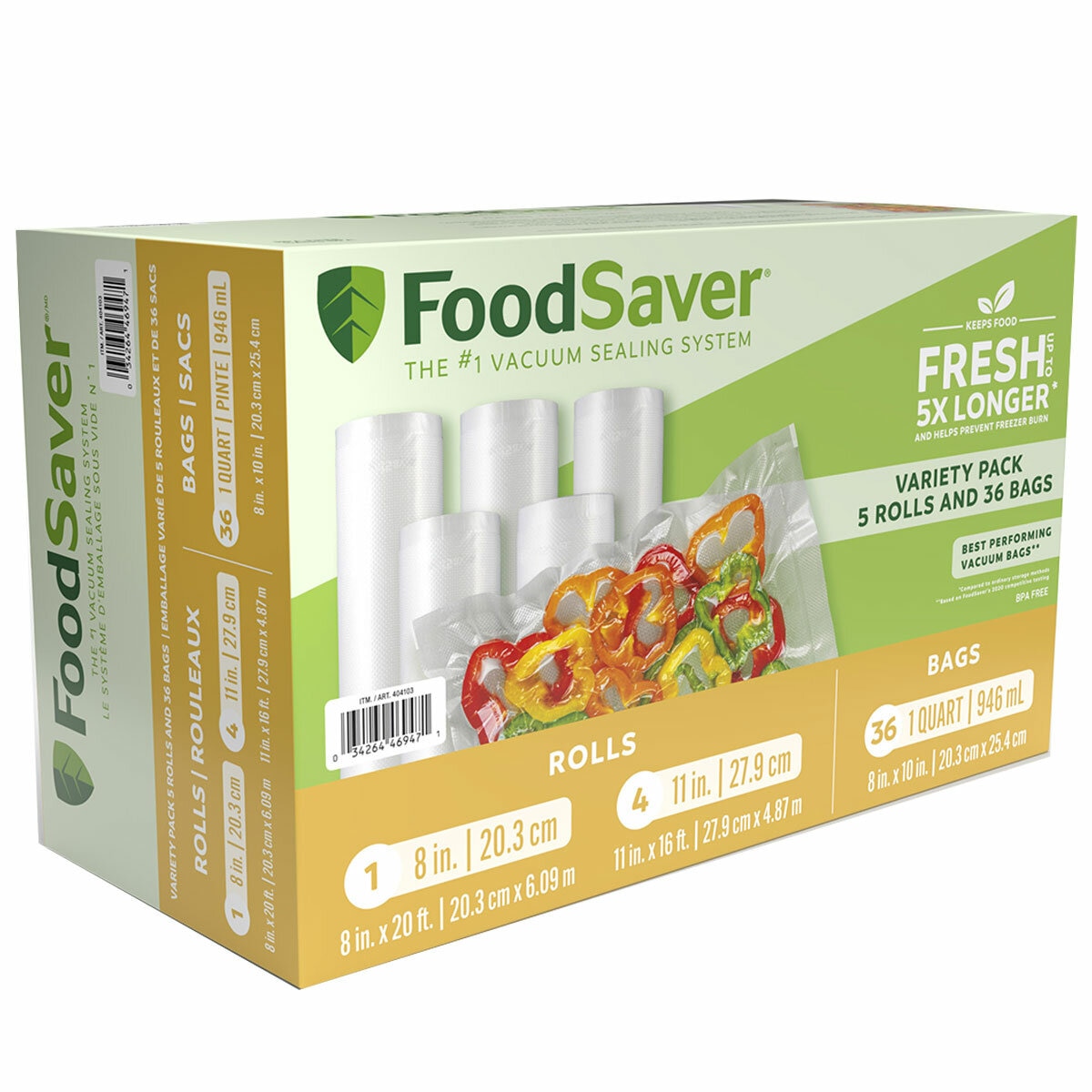 Foodsaver Vacuum Seal Rolls & Bags Variety Pack 2206071 17/11