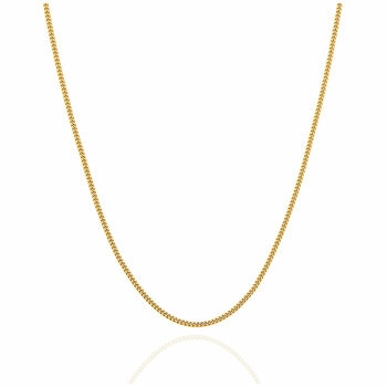 18KT Yellow Gold Diamond Cut Curb Chain 3.2g