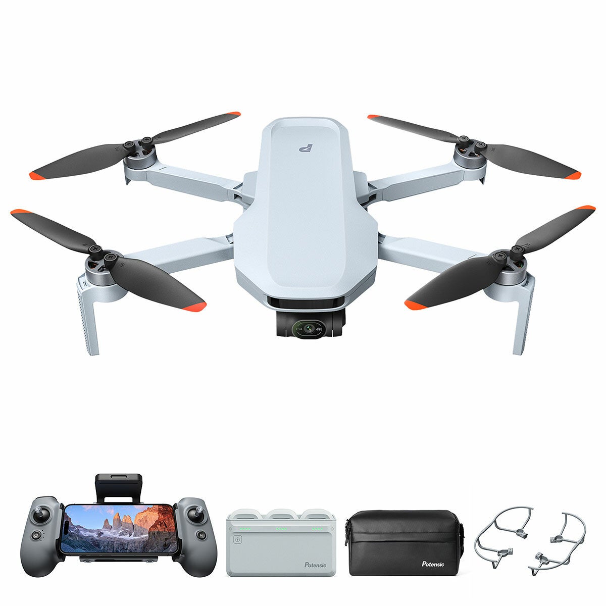 Potensic ATOM 2 Camera Drone Bundle White APM2534311 Potensic ATOM 2 Camera Drone Bundle White APM2534311