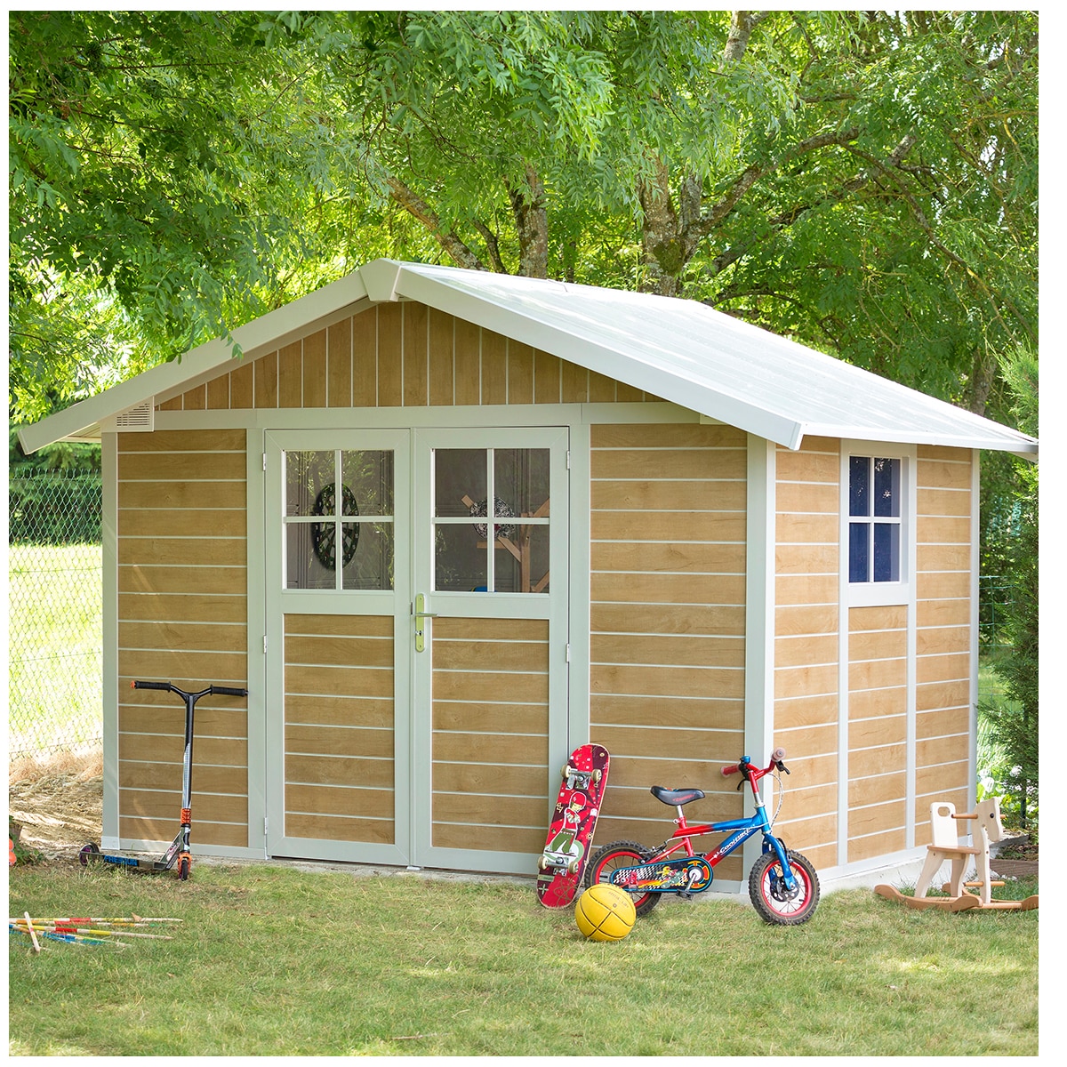Grosfillex Sherwood Nat. 7.5 Metre square Deco Garden Shelter