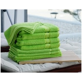 Kingtex Plain dyed 100% Combed Cotton towel range 550gsm Bath Sheet set 14 piece - Lime