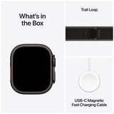 Apple Watch Ultra 3 GPS + Cellular 49mm Black Titanium Case with BlackCharcoal Trail Loop - ML