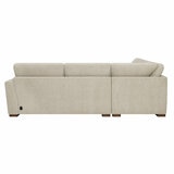 Thomasville 3 Piece Fabric Sectional with 2 Power Footrests