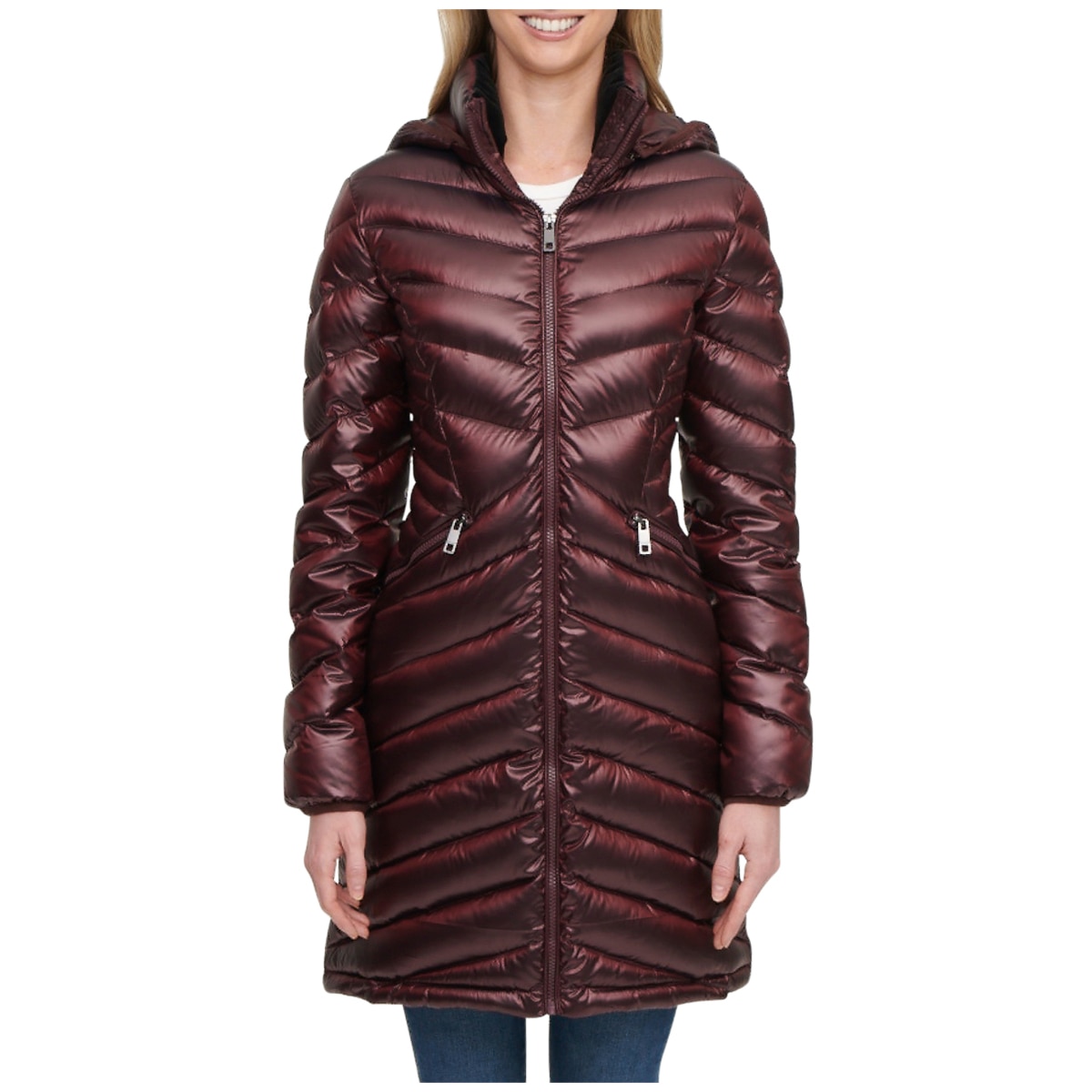 Calvin Klein Women's Packable Jacket Wine