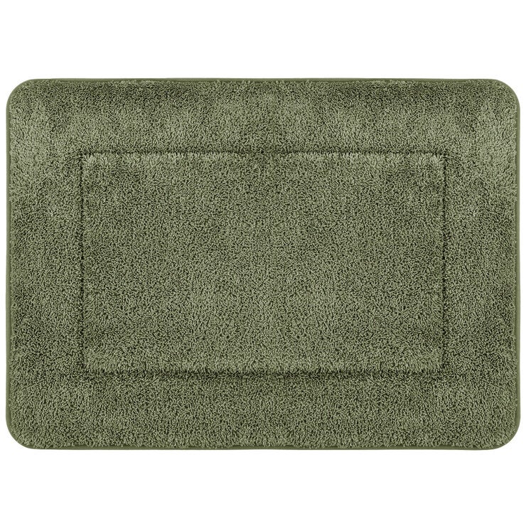 French Connection Memory Foam Bath Mat 2 Pack Set Loden Green
