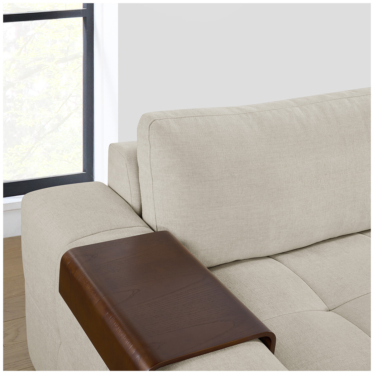 Aiden & Ivy Fabric Stationary Modular Sectional 6 Piece