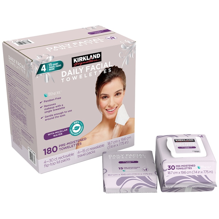 Kirkland Signature Micellar Daily Facial Cleansing Wipes 2 Pack 360 Sheets