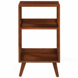 Crosley Asheville Record Player Stand, Storage for Vinyl Records - Walnut