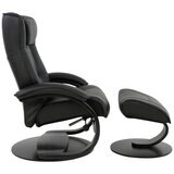 Moran Fjords Regent C-Base Large Chair and Ottoman Black