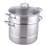 Steamer Pot with Ladle 28cm 12L 5 Piece Set