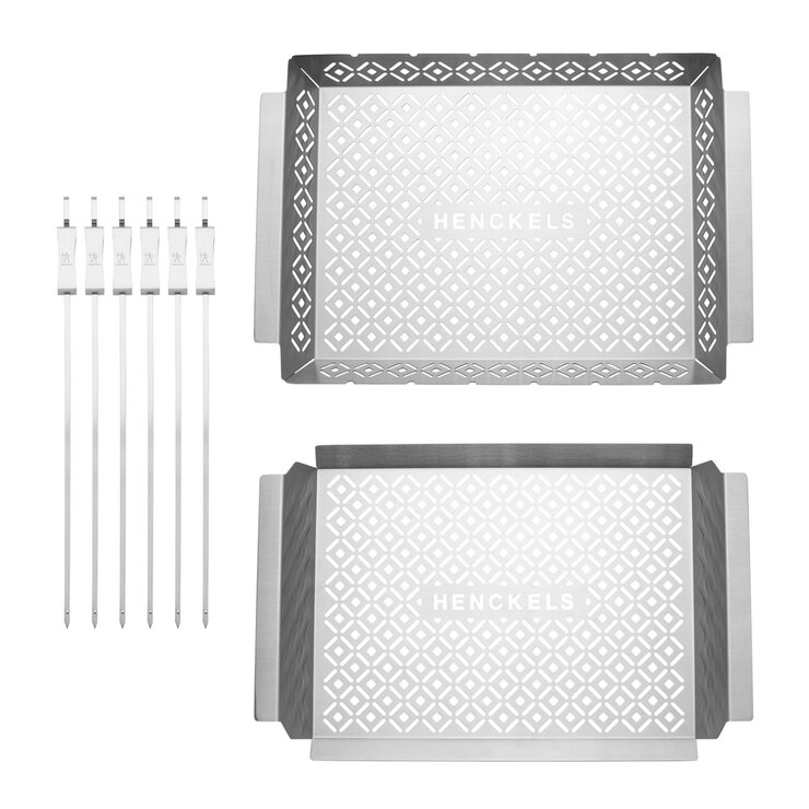 Henckels BBQ Tray/Basket/Skewers 8 Piece Set