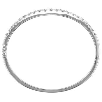 18KT White Gold 2.55ctw Diamond Bangle