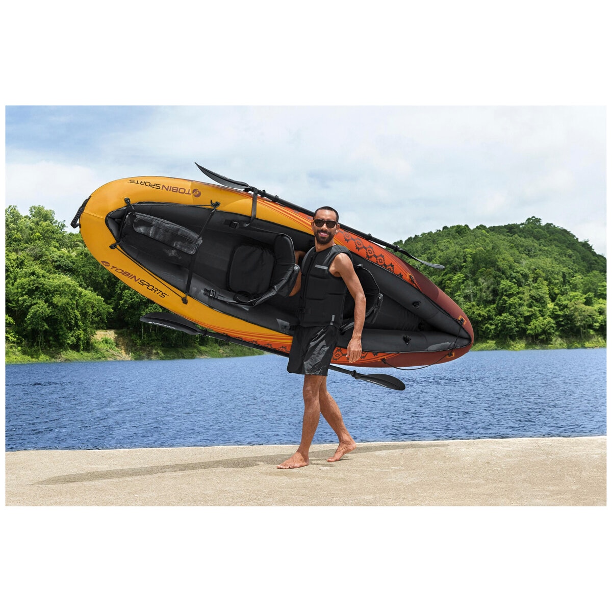 Tobin Sports Wavebreak Kayak Yellow & Orange