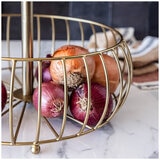 over and back Golden Fruit Basket 2-Tier over and back Golden Fruit Basket 2-Tier