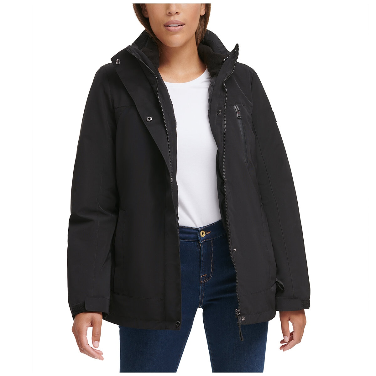Calvin Klein Women's 3 In 1 Jacket Black