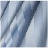 Kingtex 1200TC Egyptian Cotton Sateen Stripe Quilt Cover Set Queen - Ice Blue