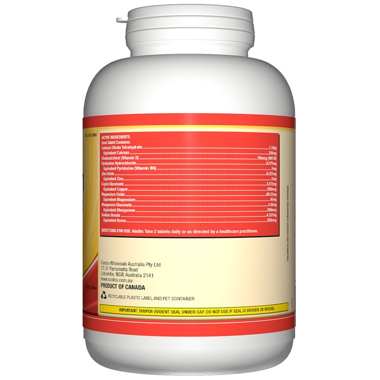 Kirkland Signature Calcium Citrate with Vitamin D3 250 Tabs Costco