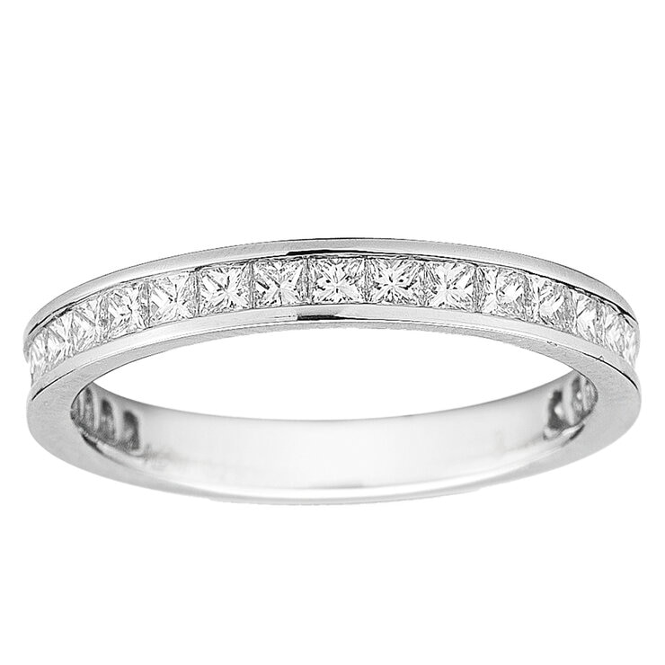 Platinum 3.07ctw Princess Cut Diamond Bridal Set With 1.2ctw Centre Platinum 3.07ctw Princess Cut Diamond Bridal Set With 1.2ctw Centre
