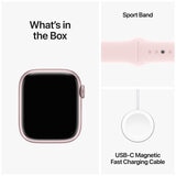 Apple Watch Series 9 GPS 41mm Pink Aluminium Case with Light Pink Sport Band - S/M