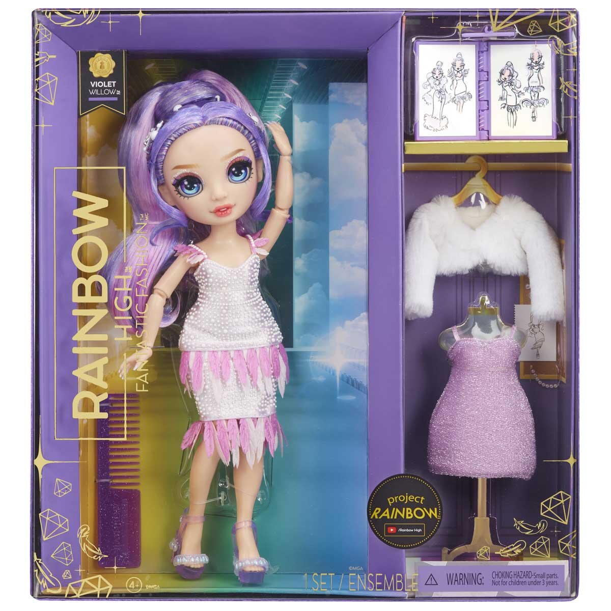 Rainbow High Fantastic Fashion Dolls Violet