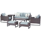 Milea 7 Piece Outdoor Seating Set Blue