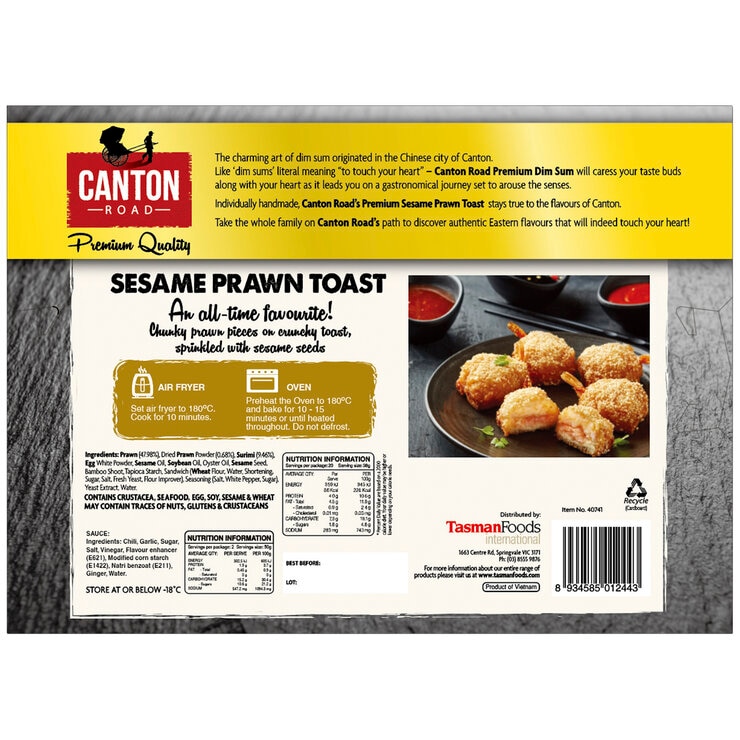 Canton Road Sesame Prawn Toast 20 Pack 860g
