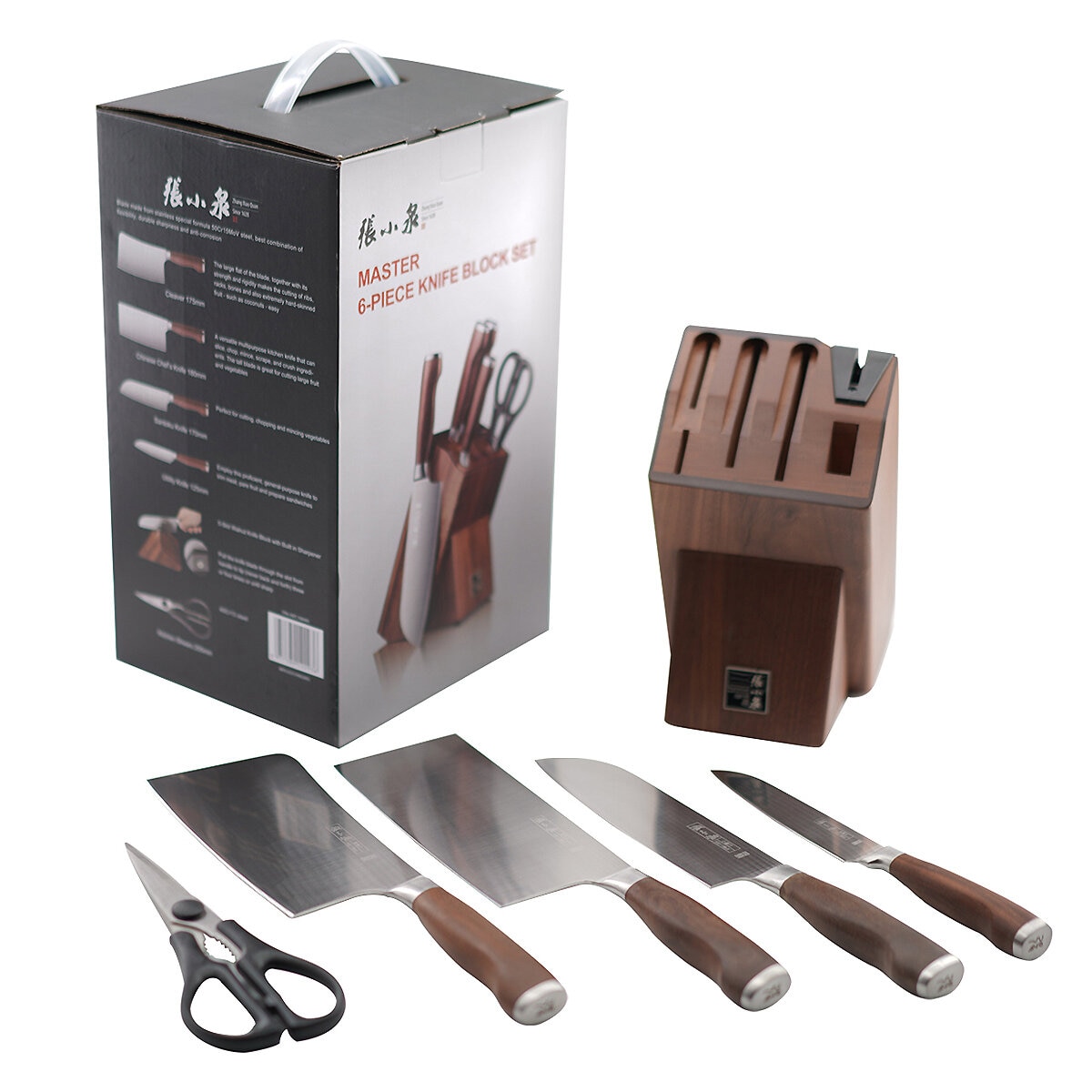 Giantex 15Pcs Kitchen Knife Set with Wooden Block, Chef Knife Block Se –  Giantex.au