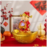 God Of Wealth Water Fountain 22cm