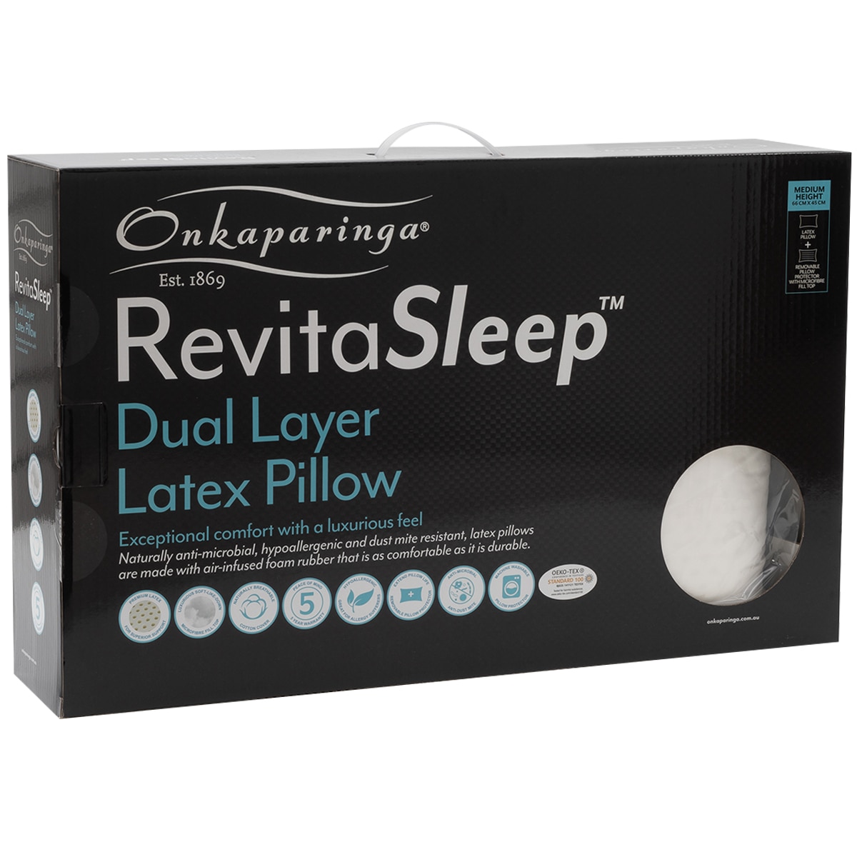 WAM Onkaparinga Dual Layer Latex Pillow