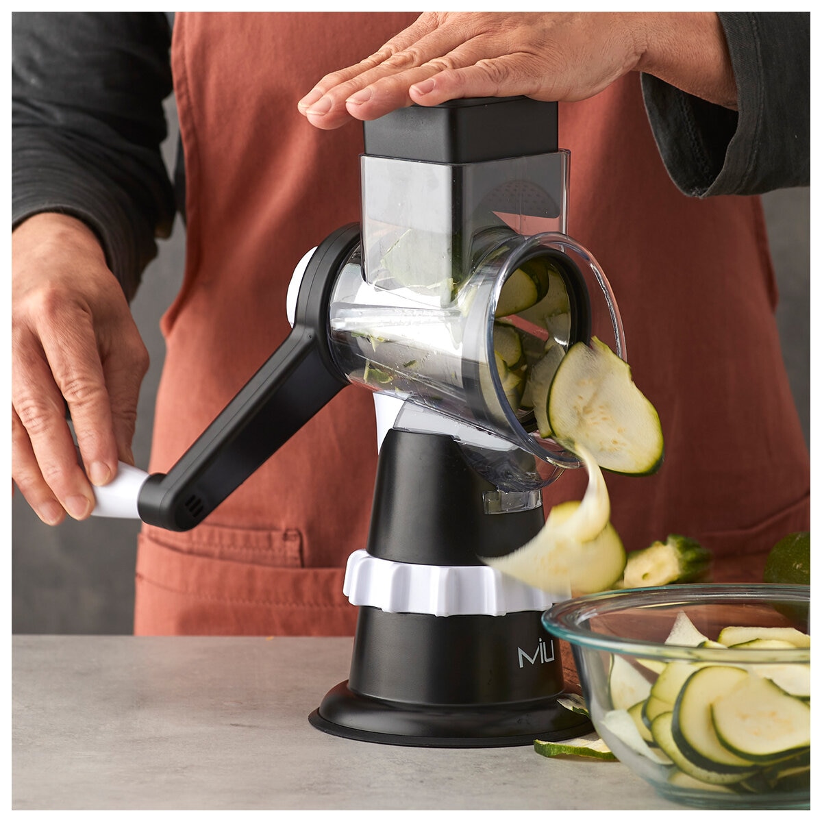 MIU Rotary Food Grater With 5 Replaceable Drums