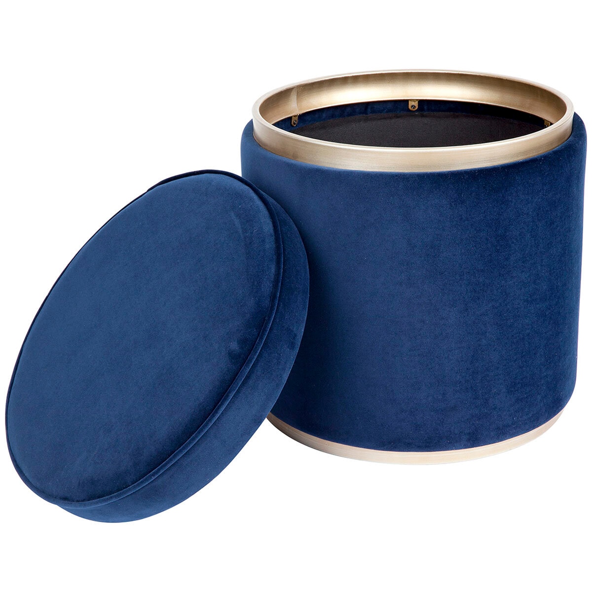 Cafe Lighting Totti Storage Stool Navy Velvet
