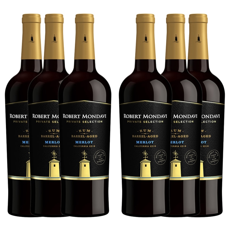 Robert Mondavi Private Selection Rum Barrel Merlot 6 x 750ml Costco