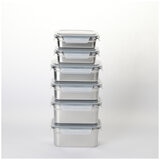 Neoflam Stainless Steel Container Microwavable 12 Piece Set