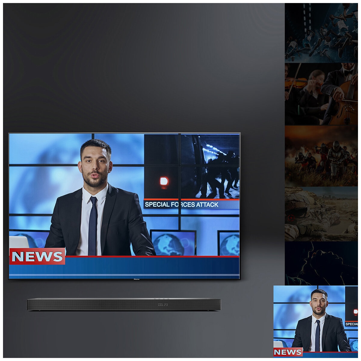 Hisense Dolby Atmos 5.1.2 Channel Soundbar with Wireless Subwoofer U5120G