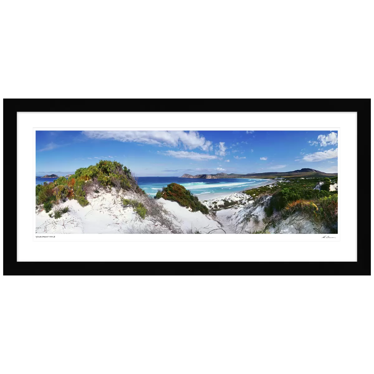 Ken Duncan Sand Dunes Lucky Bay WA Black Framed Print 127.6 x 60.9 cm