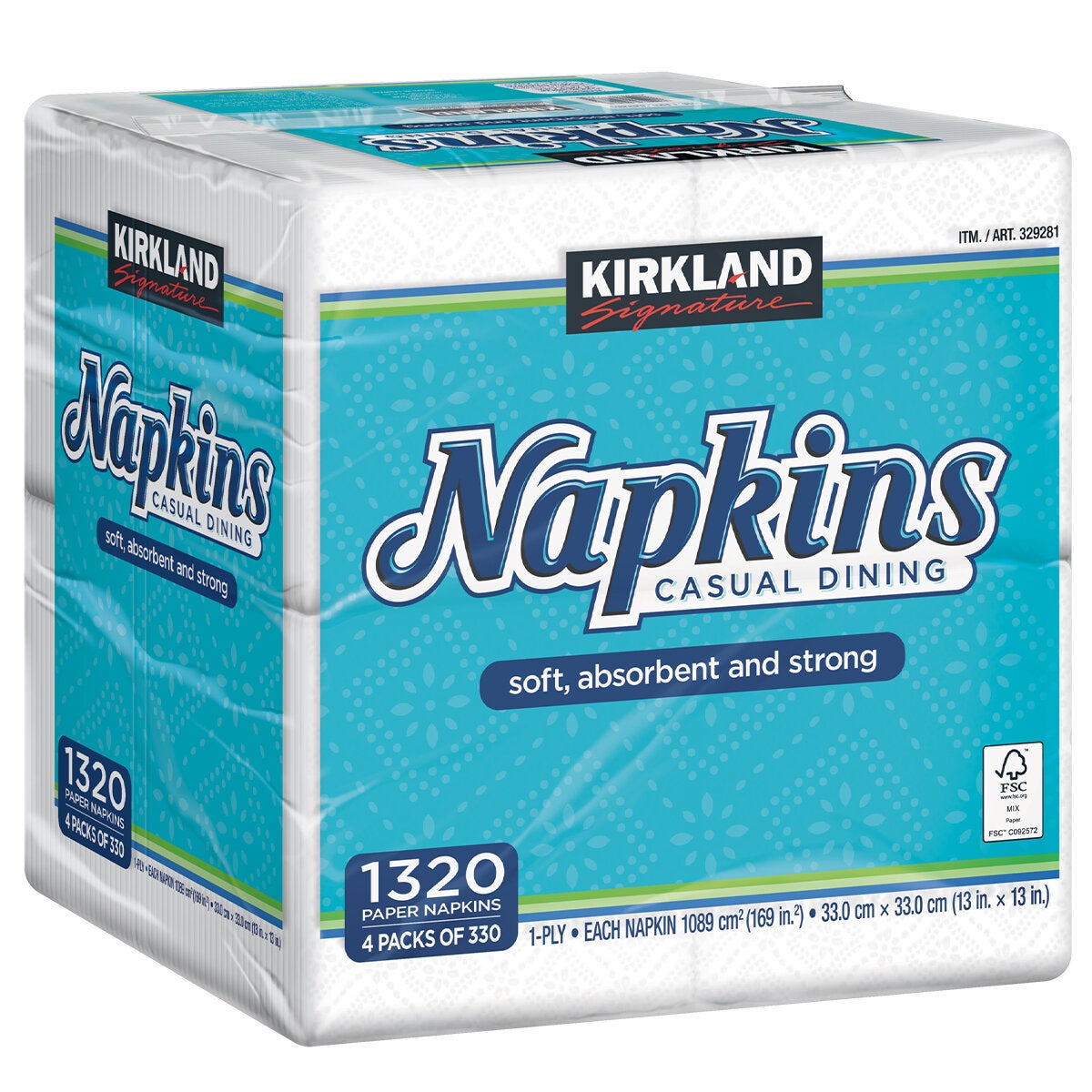 Kirkland Signature 1 Ply Luncheon Napkins 330 x 4 Pack Kirkland Signature 1 Ply Luncheon Napkins 330 x 4 Pack
