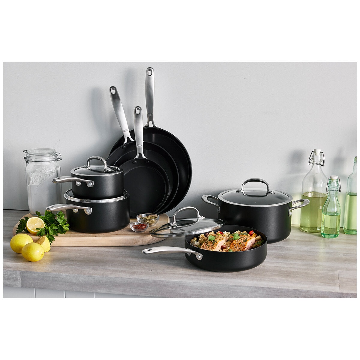 OXO Forged Hard Anodized Ceramic Non-Stick 7 Piece Set