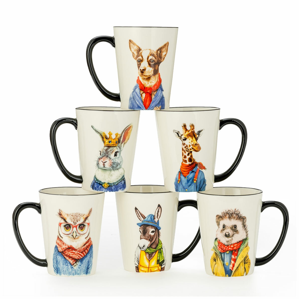 Signature Housewares Animal Mugs 503ml x 6 pack Signature Housewares Animal Mugs 503ml x 6 pack