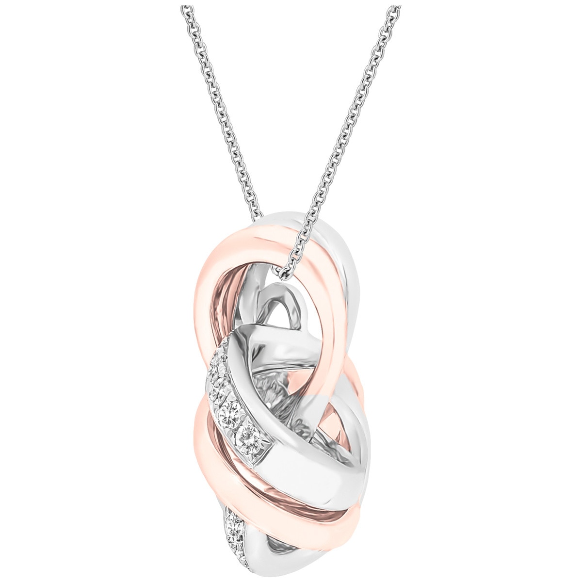 0.15ctw Diamond Circles Pendant (Love Knot)